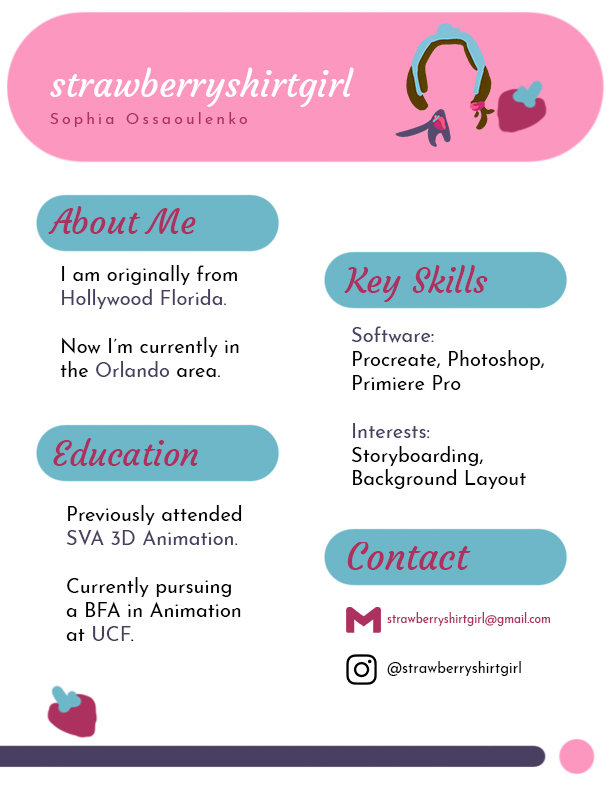 My Animation Resume.